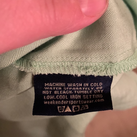 Men’s Weekender mint green casual button down shirt sleeve shirt size 2 XL - Picture 4 of 6